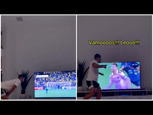 Sergio Aguero's reaction as Inter Miami won the penalty shootout