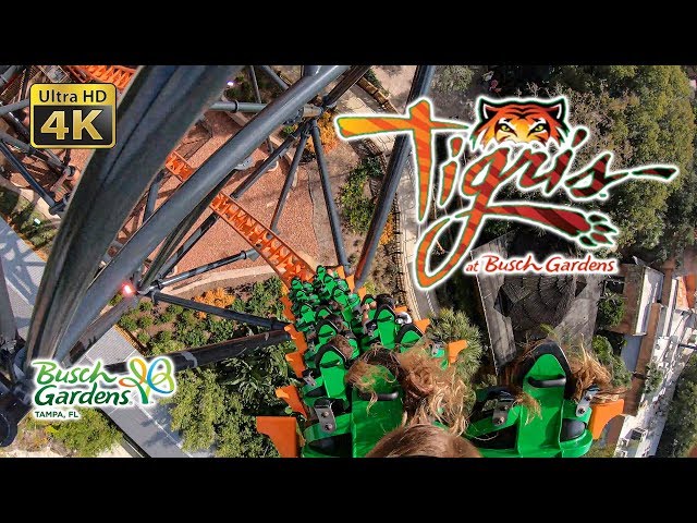 2020 Tigris Roller Coaster On Ride Ultra HD 4K POV GoPro 7 HyperSmooth Front Row and Back