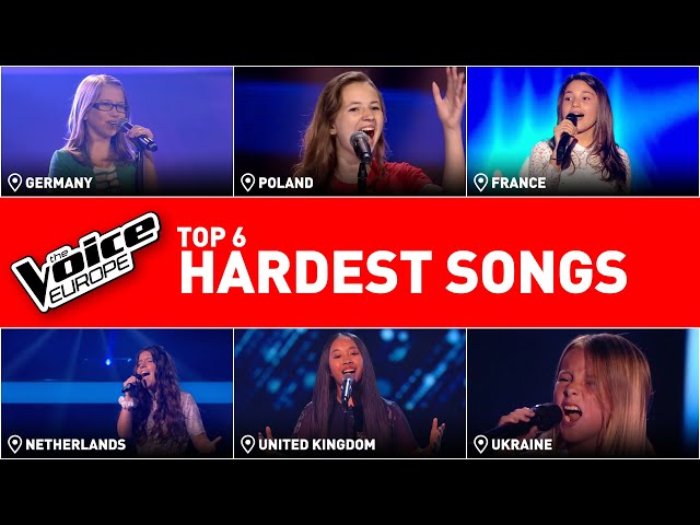 The Hardest Songs to sing at Blind Auditions in The Voice Kids! | TOP 6