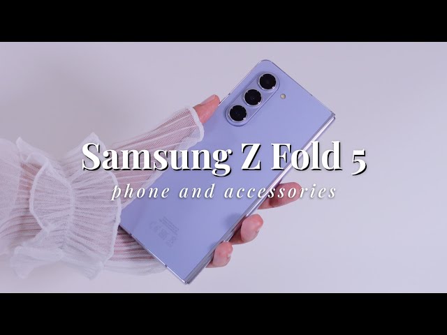 Samsung Galaxy Z Fold 5 Unboxing | S-Pen Case, Accessories, Camera, Gaming (Aesthetic)