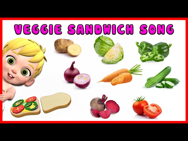 Learn Vegetables Name in English – Tomato Carrot Onion Cucumber Capsicum | The Sandwich Song