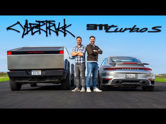 Tesla Cybertruck vs Porsche 911 Turbo S // DRAG RACE