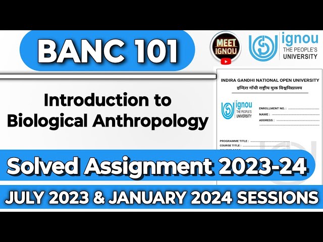 BANC 101 Solved Assignment 2023-24 // banc 101 solved assignment 2024 // #banc101 #banc101_ignou