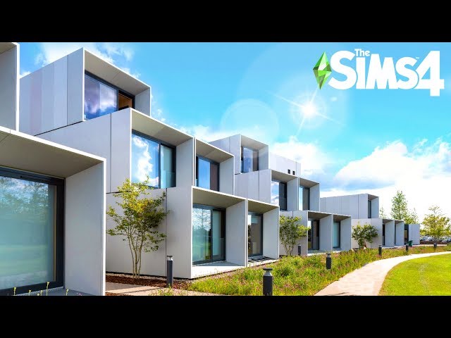 UNIVERSITY ECO DORMS ~ Curb Appeal Recreation: Sims 4 Speed Build (No CC)