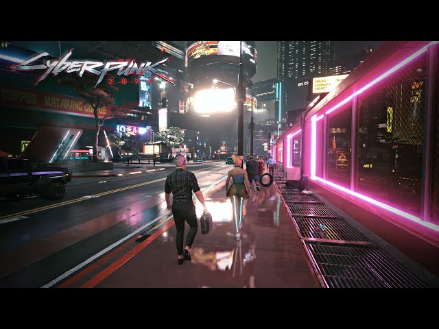 Ambient Night Walk in Japantown West | Cyberpunk 2077 RTX 4090 Psycho Ray Tracing