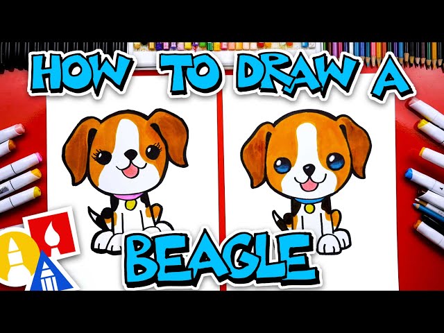How To Draw A Cute Beagle Dog Cartoon