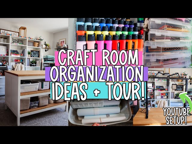 GENIUS Craft Storage, Organizing, + Decluttering Tips | Craft Room Office & YouTube Studio Tour 2024