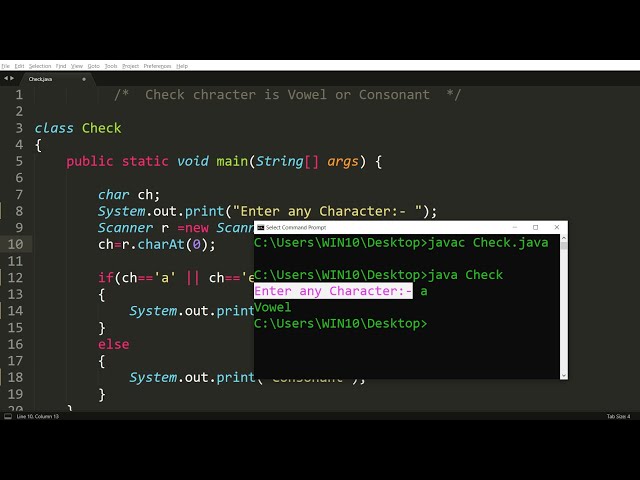 Java program to check Character is Vowel or Consonant | Learn Coding