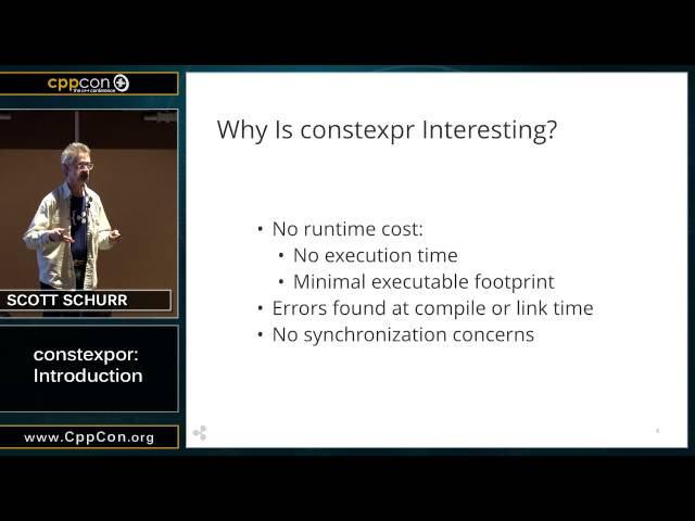 CppCon 2015: Scott Schurr “constexpr: Introduction”
