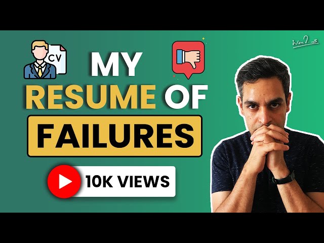 Ankur Warikoo's Failure Resume | My CV of failures | Ankur Warikoo हिंदी वीडियो