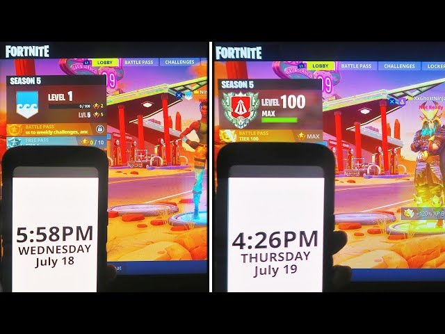 LEVEL 1 to LEVEL 100 in 24 Hours! - SEASON 5 NEW SECRET to MAX LEVEL 100 in Fortnite Battle Royale!