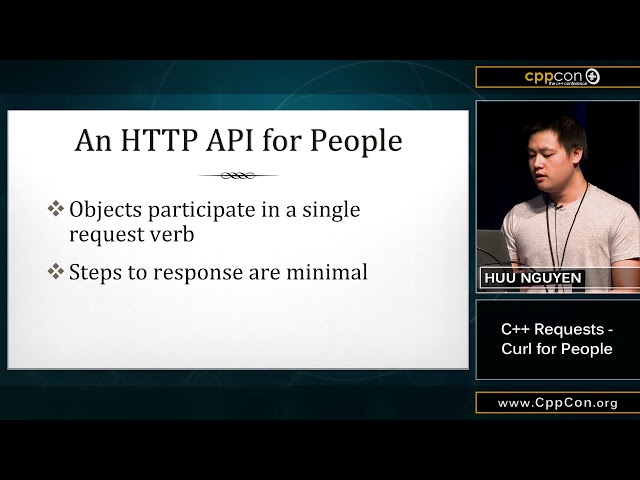 CppCon 2015: Huu Nguyen "C++ Requests - Curl for People"
