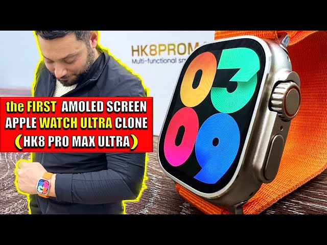 HK8 PRO MAX - the First AMOLED Screen Apple Watch ULTRA Clone