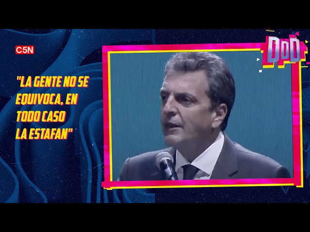 REAPARECIÓ Sergio Massa: "La gente NO SE EQUIVOCA, en todo caso la ESTAFAN"