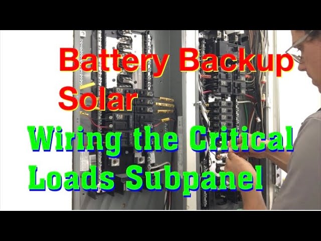 Battery backup solar: Wiring the critical load panel