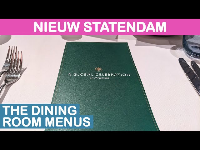 Nieuw Statendam: The Dining Room - Full Menus (Holland America)