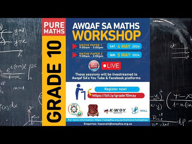 Awqaf SA Grade 10 Maths Workshop - Paper 2