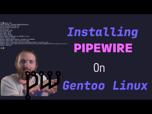 Pipewire on Gentoo