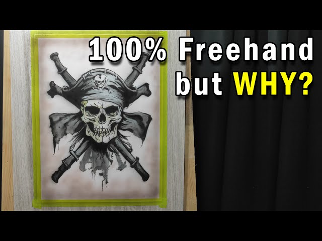 Purely Freehand Airbrush Painting | My Warm-up Painting