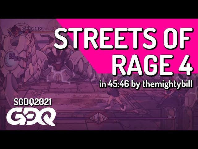 Streets of Rage 4 by themightybill in 45:46 - Summer Games Done Quick 2021 Online