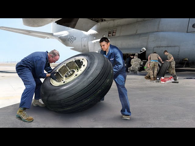 The Hypnotic Process of Emergency Tires Change on US AirForce Aircraft