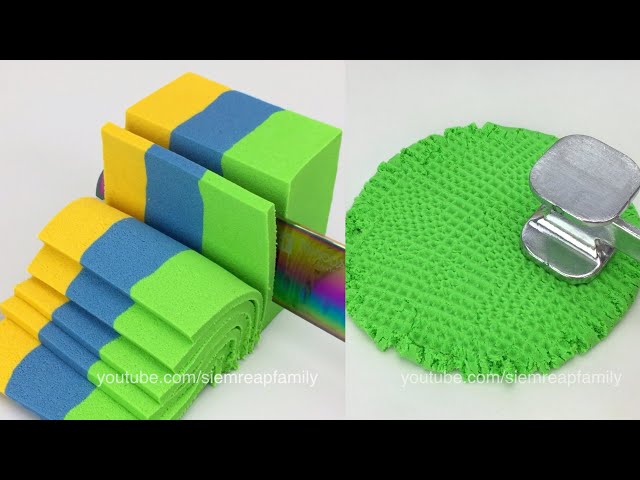 Very Satisfying Kinetic Sand Crunchy Cutting Sound