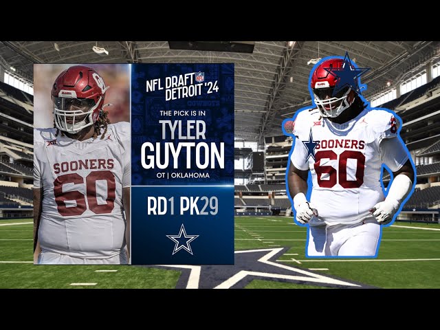Dallas Cowboys 29th NFL Draft Pick 2024 Breaking News: 29th Pick Dallas Selects Tyler Guyton