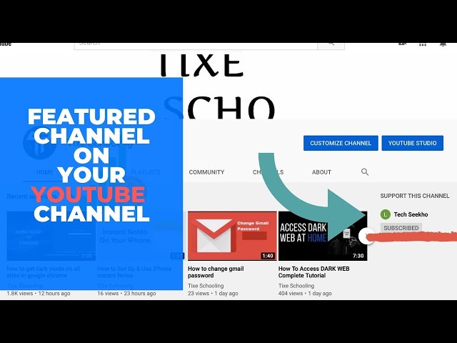 how to add featured channel on your youtube channel