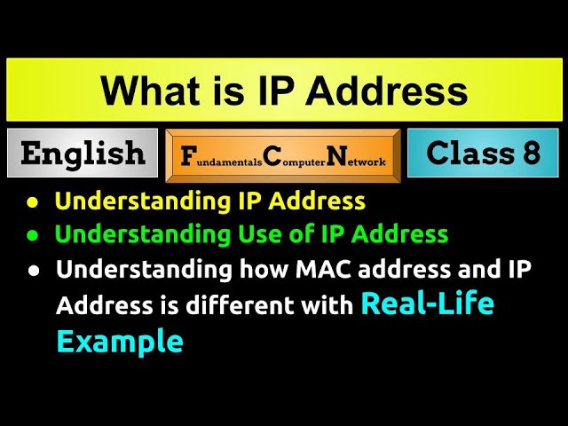 #8 FCN What is IP Address in English | Huzefa #networking #computernetwork