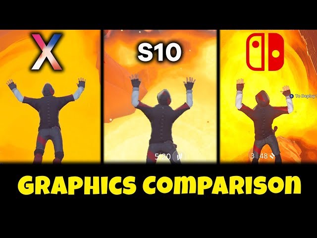 Fortnite Galaxy S10 vs Nintendo Switch vs iPhone X Graphics Comparison