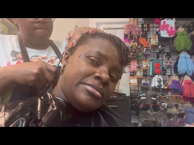 She cut all my hair off!| Getting ready for my baby shower