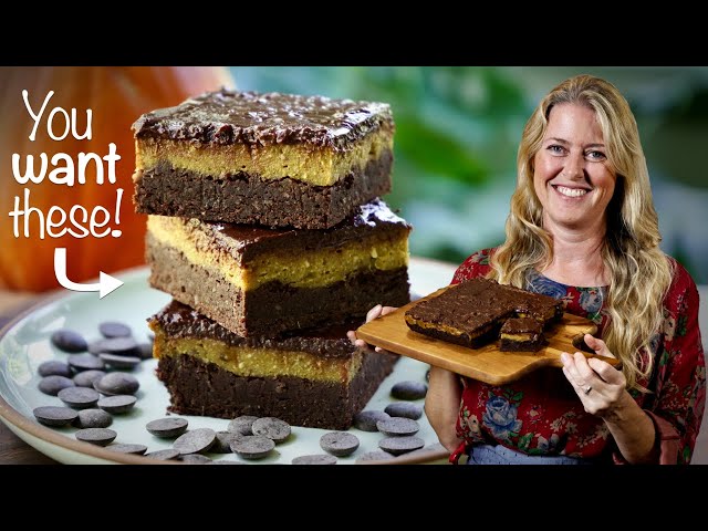 Pumpkin Spice Chocolate Brownies 🤯 Healthy Vegan Desserts!