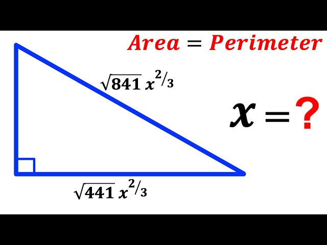 Can you solve for x? | Area=Perimeter |#math #maths #geometry