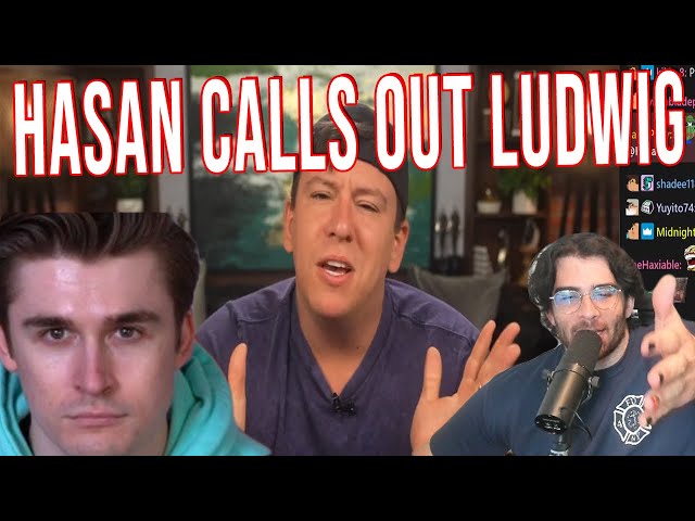 Hasan calls out Ludwig  (After Philip Defranco uses him twice for thumbnails)