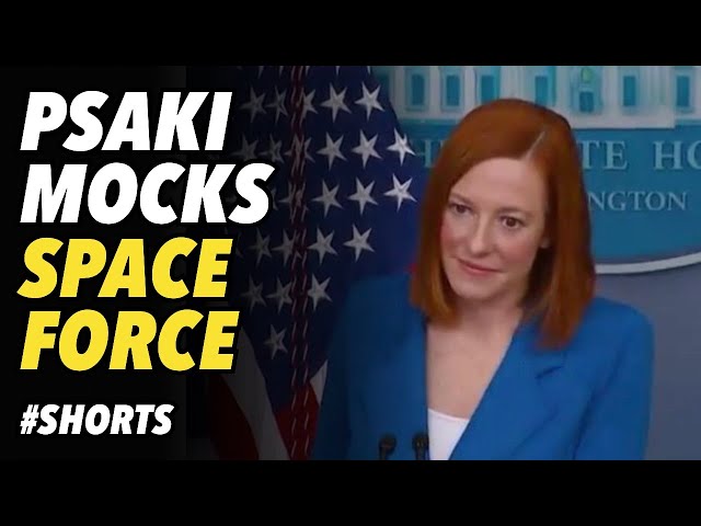 Jen Psaki cracks a joke about Space Force, falls flat #SHORTS