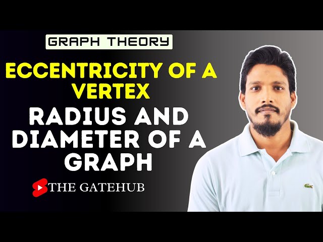 Eccentricity of a Vertex | Radius and Diameter of a Graph | GATECSE | Graph Theory