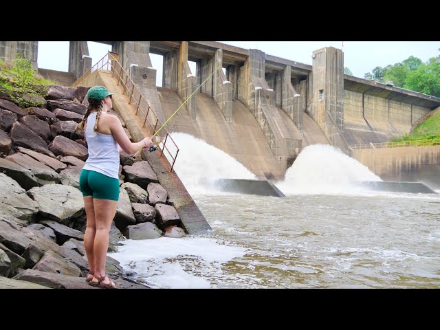 This GIANT SPILLWAY Was LOADED w/ BIG SLABS... Then She Caught Something CRAZY!!! (Smash Fest!)