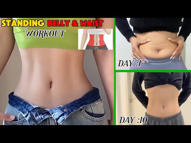 Top Belly & Waist Exercise | Standing Workout Small Waist, Reduce Belly Fat, No Jump,Get Abs at Home
