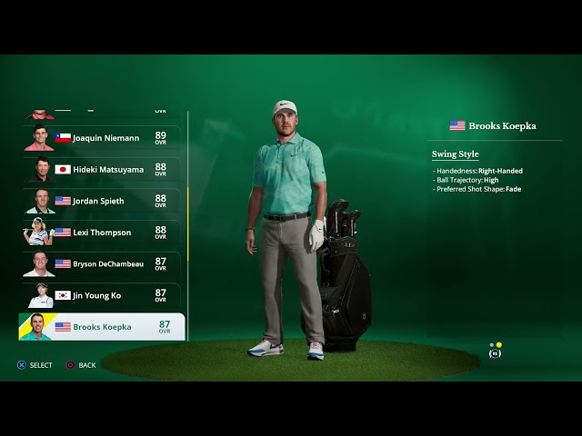EA SPORTS PGA TOUR - Every Golfer Player