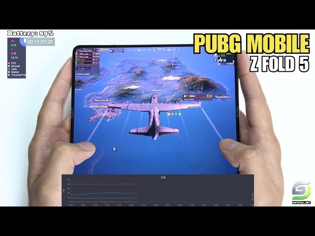 Samsung Galaxy Z Fold 5 test game PUBG Max Setting | Snapdragon 8 Gen 2