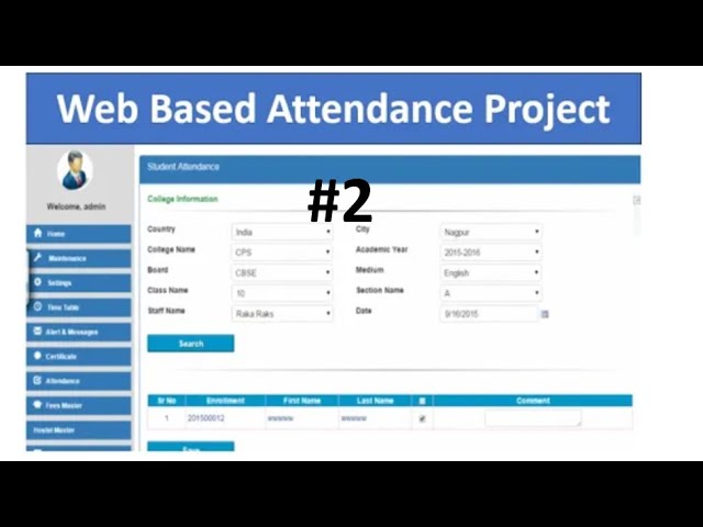 Web Based Attendance Management System-2 | ASP.NET CORE