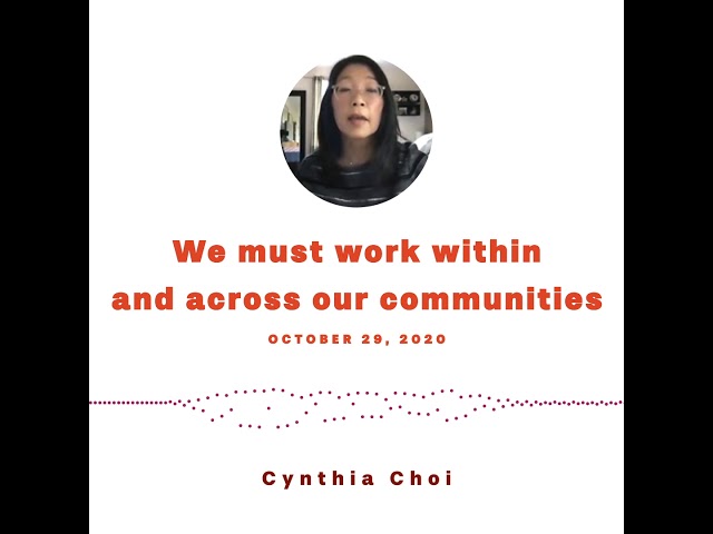 Cynthia Choi - This is structural racism, not new, but we can do something about it