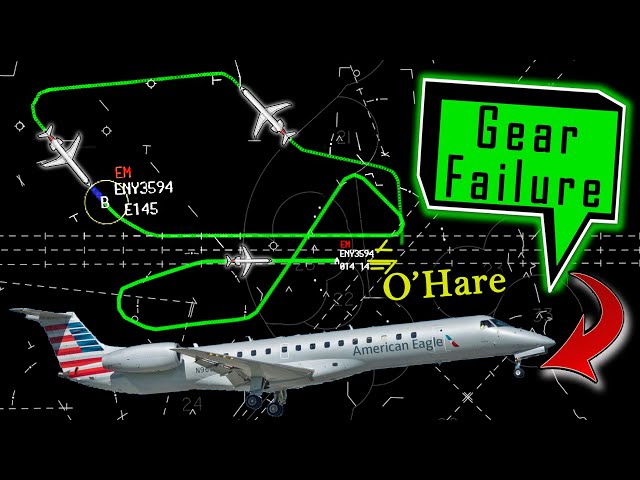 American Eagle is UNABLE TO RETRACT LANDING GEAR | Returns to O'Hare