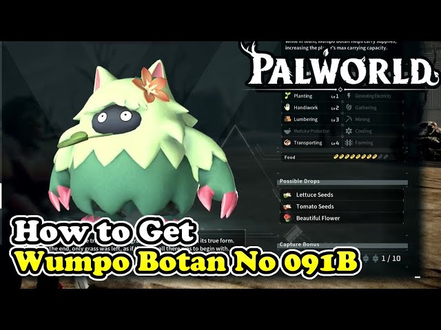 Palworld How to Get Wumpo Botan Palworld No 091B