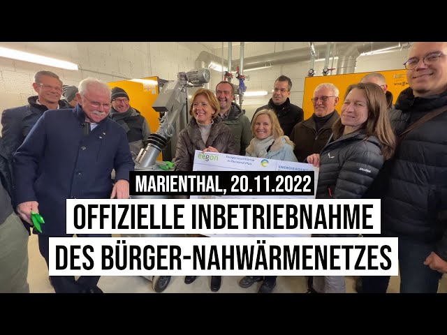 20.11.2022 Marienthal Malu Dreyer & Rolf Schmitt Offizielle Inbetriebnahme des Bürger-Nahwärmenetzes