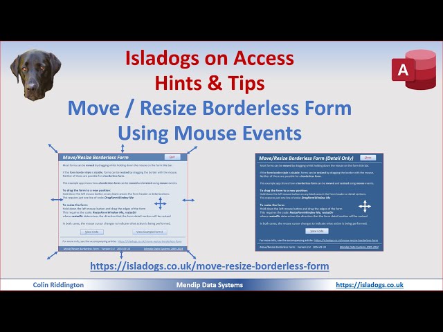 Move & Resize Borderless Form Using Mouse Events