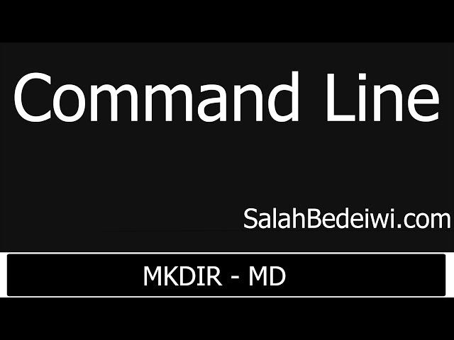 Learn Command Line  - mkdir - كيفية إنشاء مجلد جديد