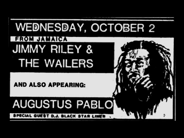 Delroy Wiliams, Augustus Pablo, Jimmy Riley & The Wailers - 1985 04 10 NYC Beacon Th. Live