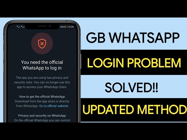 How to Fix You need the official WhatsApp to log in Problem | GB FM WhatsApp login problem