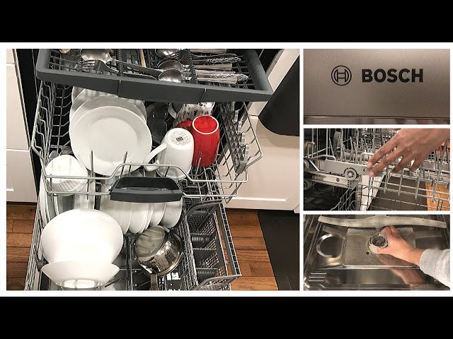 Bosch Dishwasher How to Use | Adjust Dishwasher Rack Height | Open Filter
